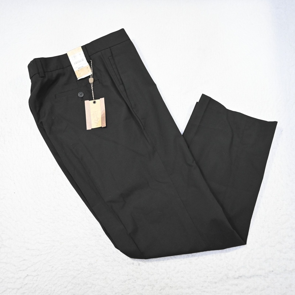 Haggar 1926 Originals Dress Pants Black Straight Fit Mens Size 36 x 30 NEW